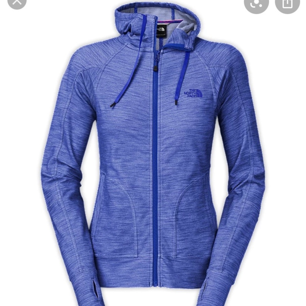 The North Face Kirata full zip knit purple hoodie